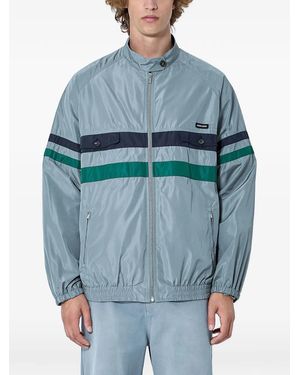Miu Miu Striped Zip-Front Jacket - Blue