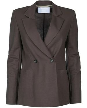 Harris Wharf London Front-Pocket Double-Breasted Blazer - Black