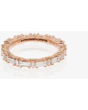 Suzanne Kalan 18Kt Rose Horizontal Baguette Diamond Ring - White
