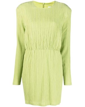 Gestuz Crease-Effect Drop-Shoulder Dress - Green