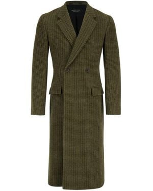 Balenciaga Buttoned Coat - Green
