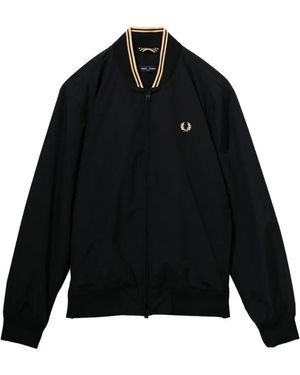 Fred Perry Bomberjacke Mit Logo-Stickerei - Schwarz
