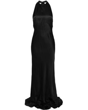 N°21 Long Satin Dress - Black