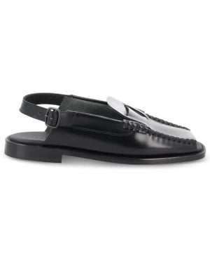 Hereu Sandalias Sisa Con Tira Trasera - Negro