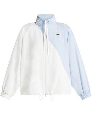 Lacoste Two-Tone Mock-Neck Jacket - White