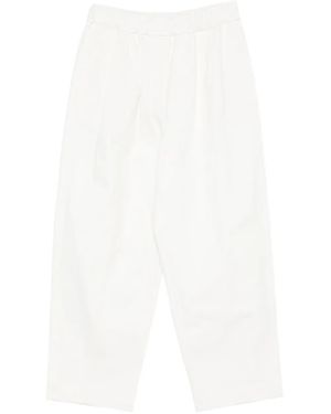 Tela Pleat-Detail Trousers - White
