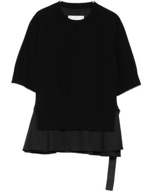 Sacai Panelled Top - Black
