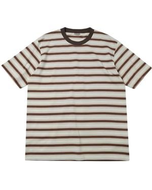 AURALEE Camiseta A Rayas - Gris