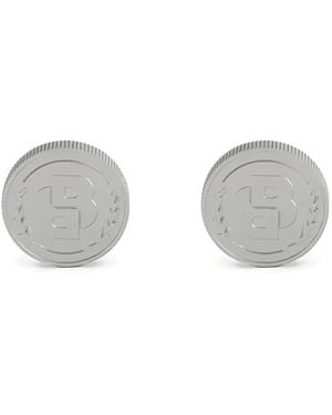 BOSS Round-Cut Cufflinks - White