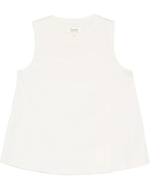 Psophia Sleeveless Crew-Neck Cotton Tank Top - White