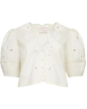 Cinq À Sept Bellara Paisley Bloom Blouse - White