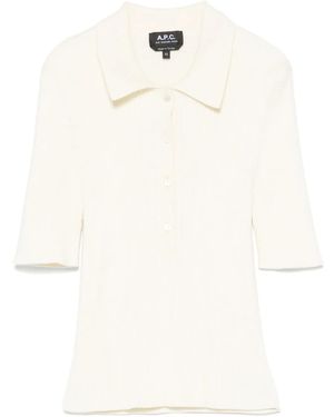 A.P.C. Cotton Polo Shirt - White
