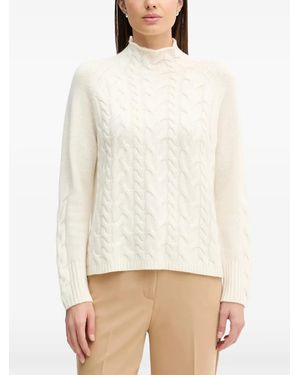 Benetton Jersey Con Cuello Vuelto - Blanco