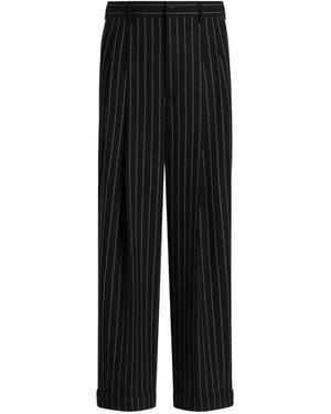 Dolce & Gabbana Pantalon De Costume À Fines Rayures - Black
