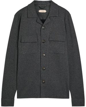 Aurélien Pocket Button Overshirt - Grey