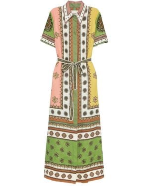 ALÉMAIS Contina Midi Shirt Dress - Green