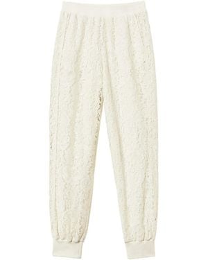 Twinset Lace Joggers Track Trousers - White