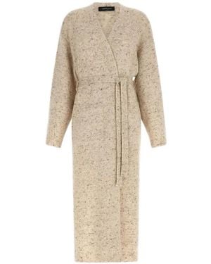 Fabiana Filippi Belted Flecked Cardigan - Natural