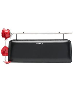 SEEN USERS Rose 11. -Embellished Clasp Clutch - Black