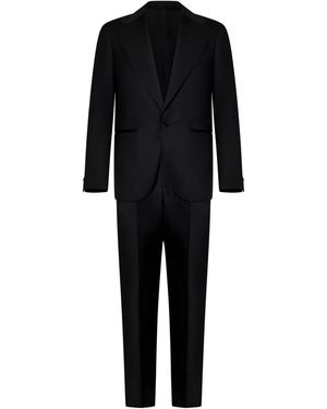 Franzese Collection Virgin Wool Suit - Black