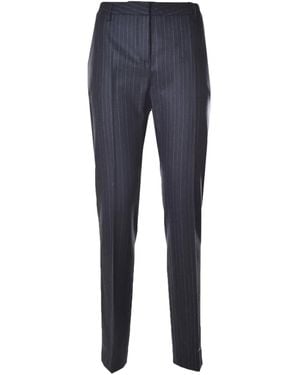 Tonello Pinstripe Tailored Trousers - Blue