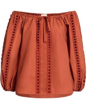 Elie Saab Organic Cotton-blend Blouse - レッド