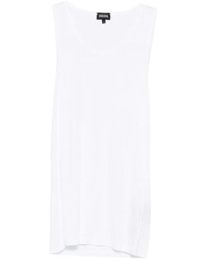 ZEGNA Ribbed Tank Top - White