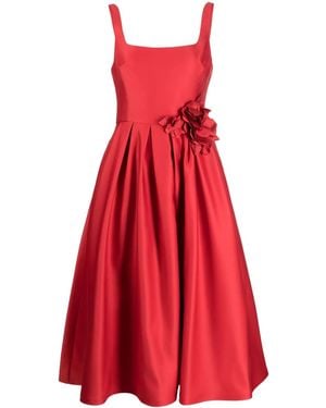 Marchesa Midikleid Mit Blumenmuster - Rot