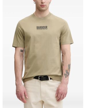 Barbour Morden Logo-Print T-Shirt - Natural