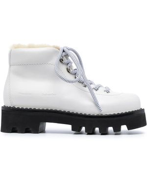 Proenza Schouler Shearling Hiking Boots - White