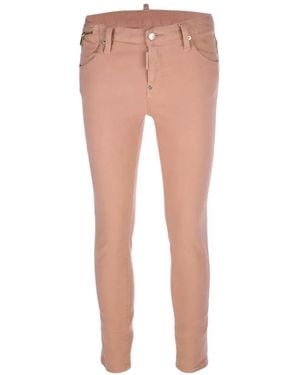 DSquared² Logo-Patch Skinny Jeans - White