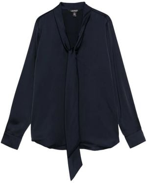 Ralph Lauren タイネック ブラウス - ブルー