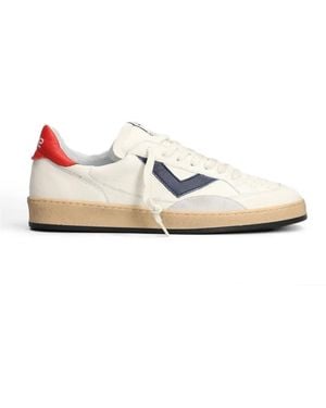4b12 Play New Panelled Leather Trainers - White