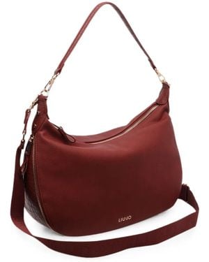 Liu Jo Crocodile-Effect Zipped Tote Bag - Brown