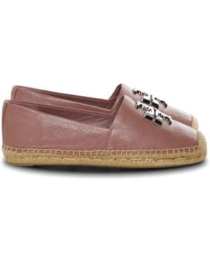 Tory Burch Eleanor Espadrilles Met Logoplakkaat - Roze
