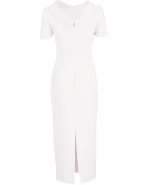 Roland Mouret Crepe Midi Dress - White