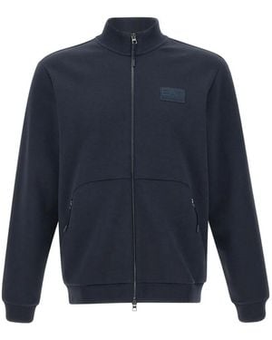 EA7 Cotton-blend sweater - Blau