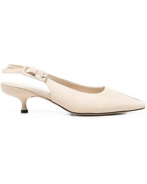 SERGIO MORETTI FIRENZE Pointed-Toe Slingback Court Shoes - Natural