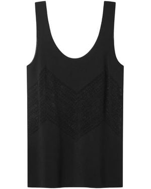 A.Emery Pierced Sleeveless Vest - Black
