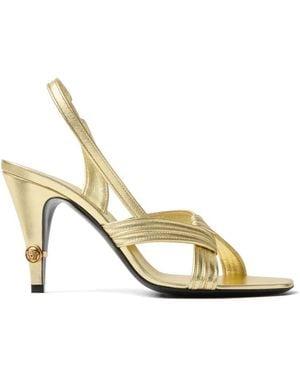 Versace Gianni Metallic Nappa Sandals 90 Mm