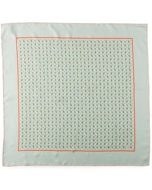 Prada Printed Twill Scarf 90 - Green