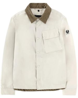 Belstaff Veste Ground En Coton À Col En Velours Côtelé - White