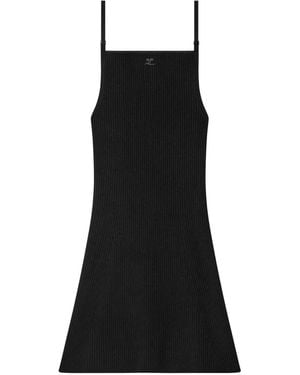ワンピース COURREGES BLACK RIBBED MINI DRESS Courreges Ribbed Mini Dress in Black | Lyst