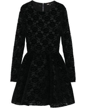 Maje Kleid mit Spitzeneinsätzen - Schwarz