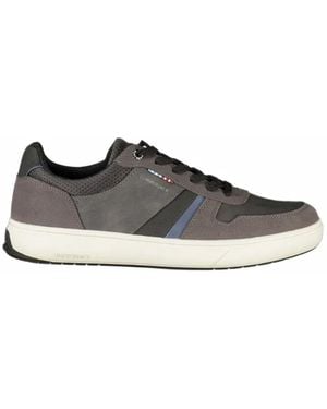Lumberjack Panelled Lace-Up Trainers - Grey