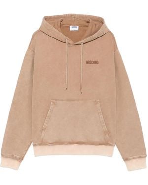 Moschino Rhinestone-Embellished Hoodie - Natural