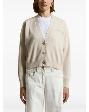 Peserico Embroidered-detail Button Cardigan - ホワイト