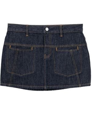 Helmut Lang Mini Denim Skirt - Blue