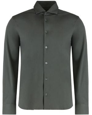 Moorer Sorrento-Pd Buttoned Shirt - Green