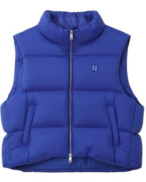 Adererror Tag Zip-Up Padded Gilet - Blue